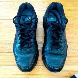 BROOKS Black Addiction Sneakers Walker Leather Wide Width 10.5 D